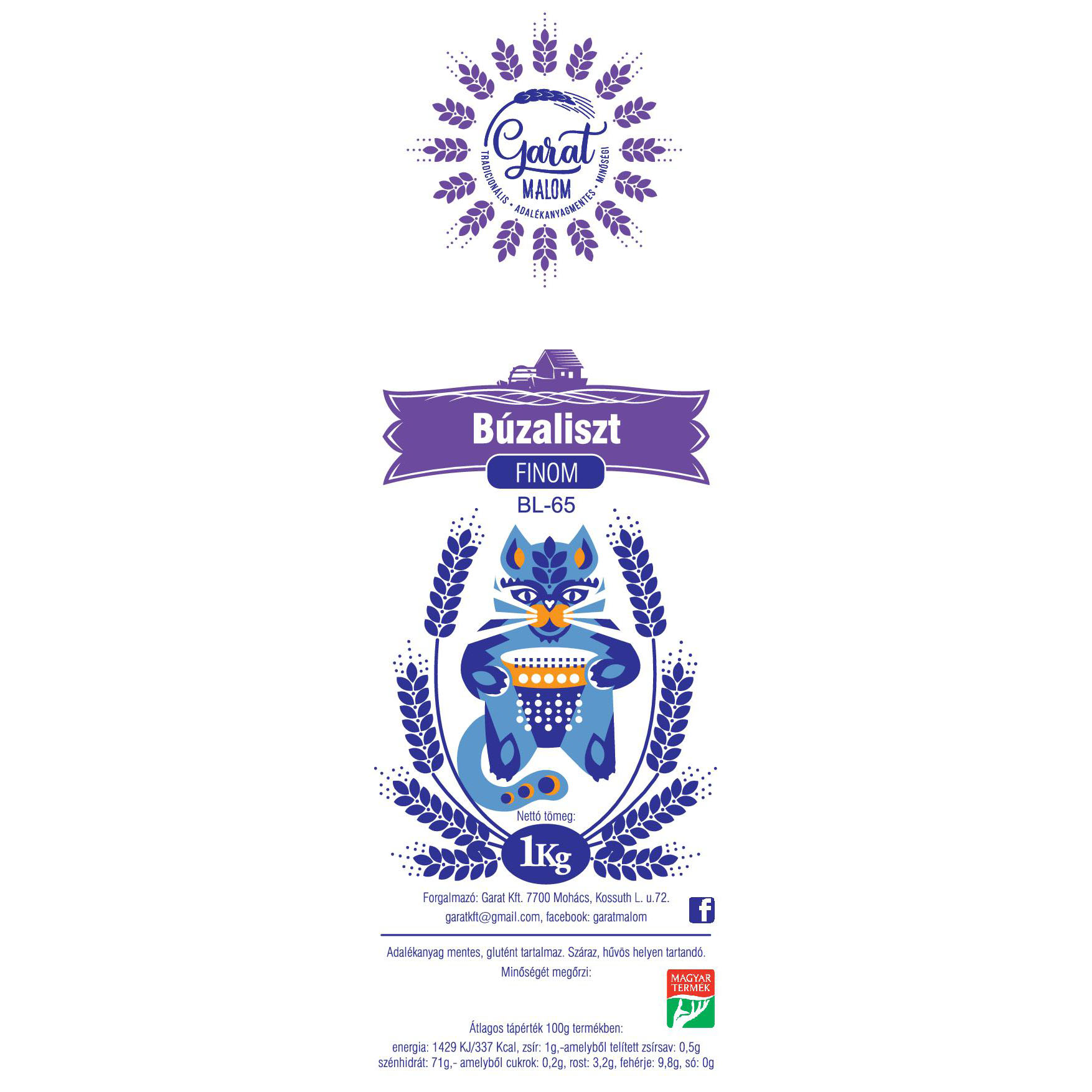 Garat malom - BL-65 Búzafinomliszt