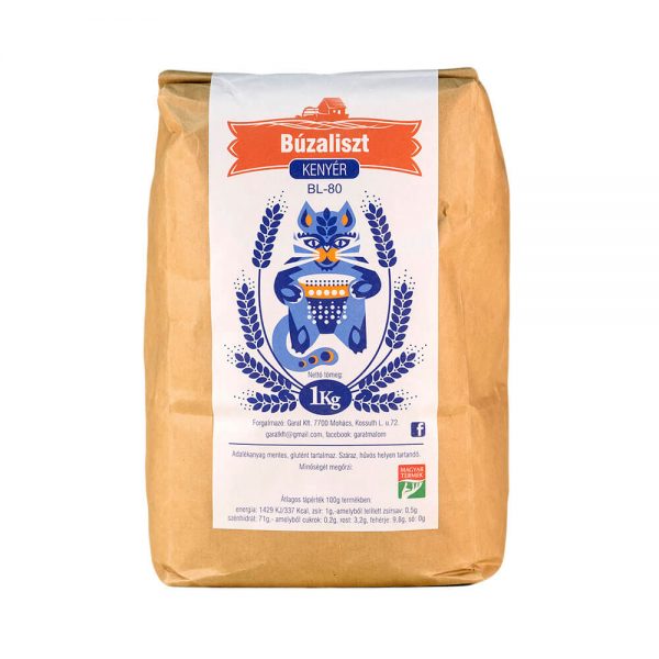 2024.12.09.!!!Garat malom - BL-80 Búzakenyérliszt-fehér-2024.12.09-i SZÁLLÍTMÁNYBÓL!!!!!!!!!